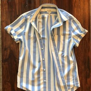 J. Crew Madras Short Sleeve Button-down Shirt